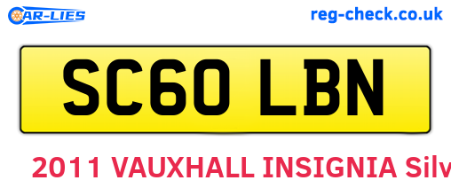 SC60LBN are the vehicle registration plates.