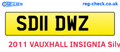 SD11DWZ are the vehicle registration plates.