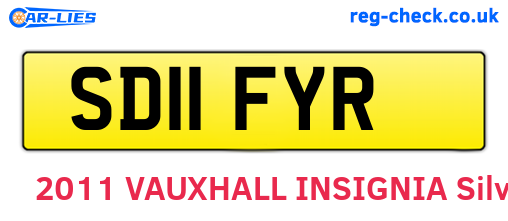 SD11FYR are the vehicle registration plates.