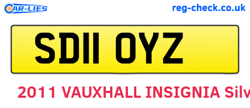 SD11OYZ are the vehicle registration plates.