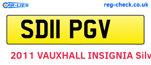 SD11PGV are the vehicle registration plates.
