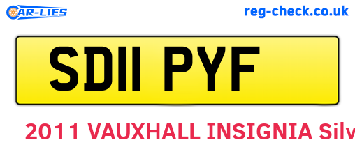 SD11PYF are the vehicle registration plates.