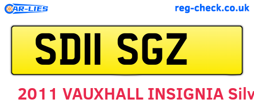 SD11SGZ are the vehicle registration plates.