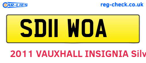 SD11WOA are the vehicle registration plates.