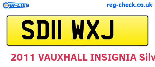 SD11WXJ are the vehicle registration plates.