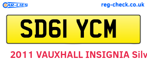 SD61YCM are the vehicle registration plates.
