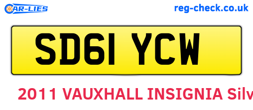 SD61YCW are the vehicle registration plates.