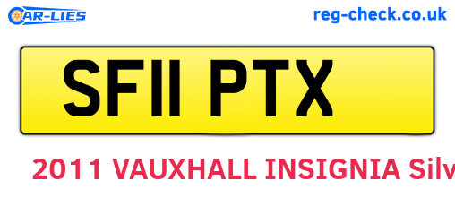 SF11PTX are the vehicle registration plates.