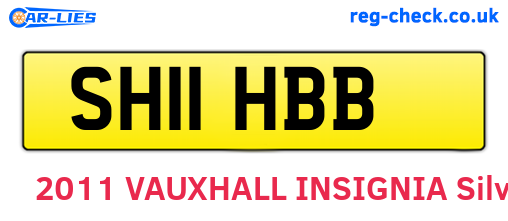SH11HBB are the vehicle registration plates.