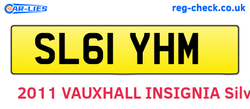 SL61YHM are the vehicle registration plates.
