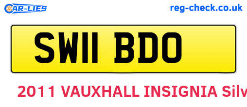 SW11BDO are the vehicle registration plates.