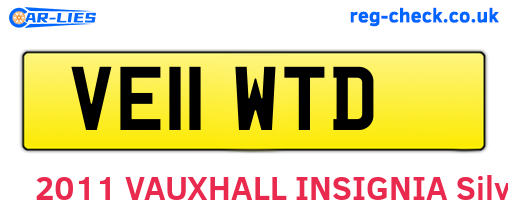 VE11WTD are the vehicle registration plates.