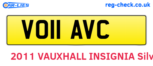 VO11AVC are the vehicle registration plates.