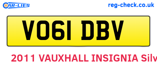 VO61DBV are the vehicle registration plates.