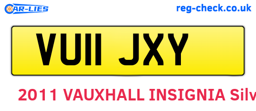 VU11JXY are the vehicle registration plates.
