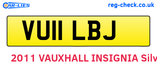 VU11LBJ are the vehicle registration plates.