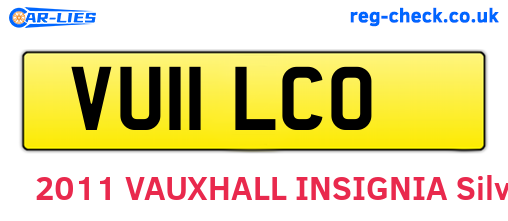 VU11LCO are the vehicle registration plates.