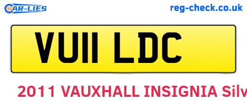 VU11LDC are the vehicle registration plates.