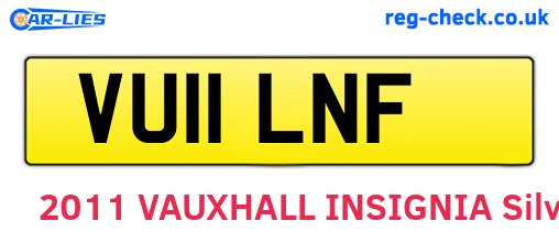 VU11LNF are the vehicle registration plates.