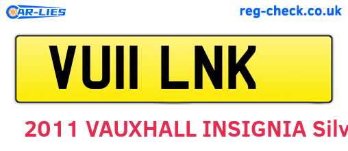 VU11LNK are the vehicle registration plates.