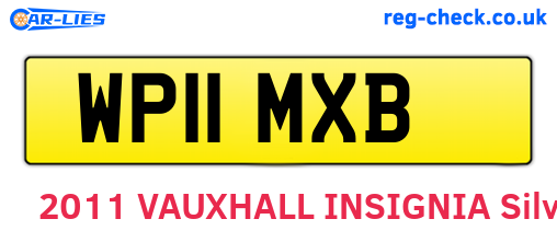 WP11MXB are the vehicle registration plates.