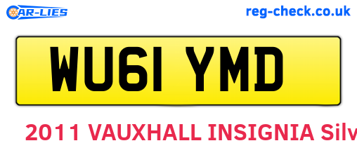 WU61YMD are the vehicle registration plates.