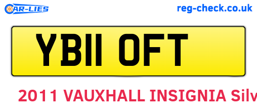 YB11OFT are the vehicle registration plates.