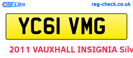 YC61VMG are the vehicle registration plates.