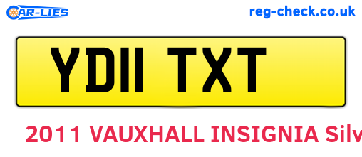 YD11TXT are the vehicle registration plates.