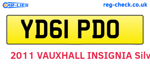 YD61PDO are the vehicle registration plates.
