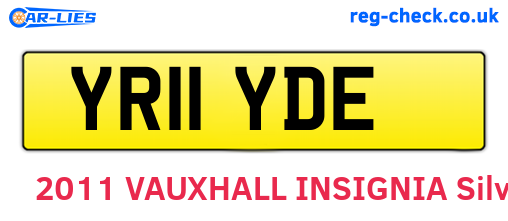 YR11YDE are the vehicle registration plates.