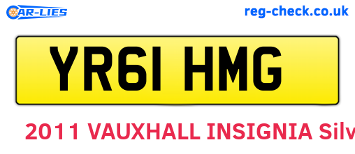 YR61HMG are the vehicle registration plates.