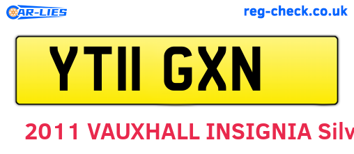 YT11GXN are the vehicle registration plates.