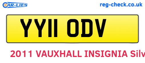 YY11ODV are the vehicle registration plates.
