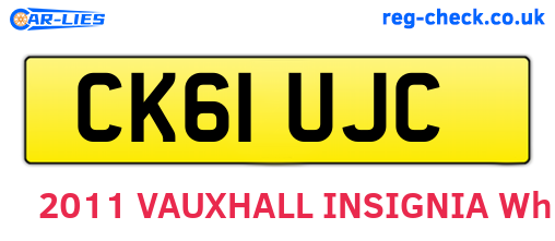 CK61UJC are the vehicle registration plates.