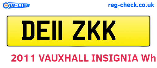 DE11ZKK are the vehicle registration plates.