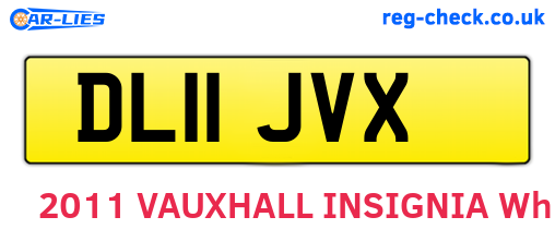 DL11JVX are the vehicle registration plates.