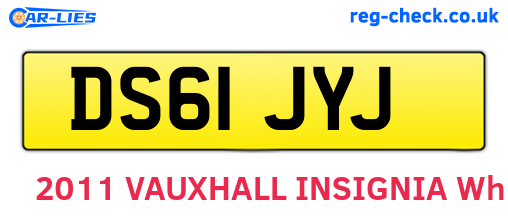DS61JYJ are the vehicle registration plates.