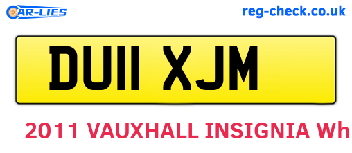 DU11XJM are the vehicle registration plates.