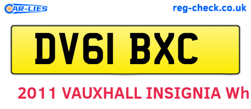 DV61BXC are the vehicle registration plates.