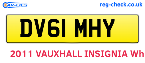 DV61MHY are the vehicle registration plates.