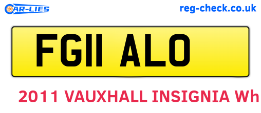 FG11ALO are the vehicle registration plates.
