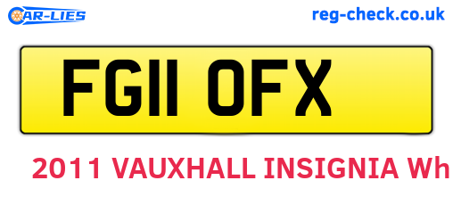 FG11OFX are the vehicle registration plates.