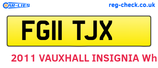 FG11TJX are the vehicle registration plates.