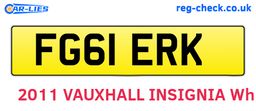 FG61ERK are the vehicle registration plates.