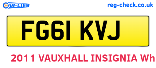 FG61KVJ are the vehicle registration plates.