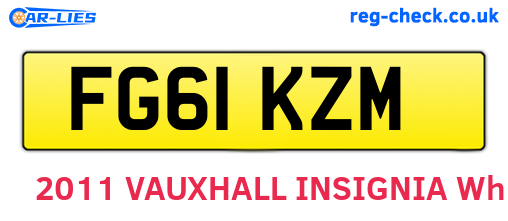 FG61KZM are the vehicle registration plates.