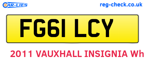 FG61LCY are the vehicle registration plates.