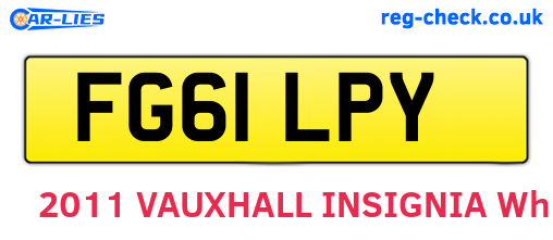FG61LPY are the vehicle registration plates.