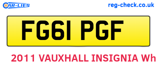 FG61PGF are the vehicle registration plates.